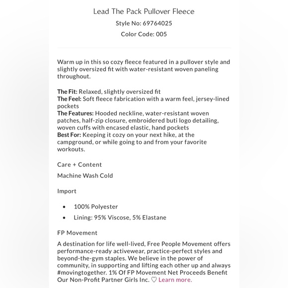 Free People Lead the Pack Fleece Hooded Pullover - Picture 4 of 8